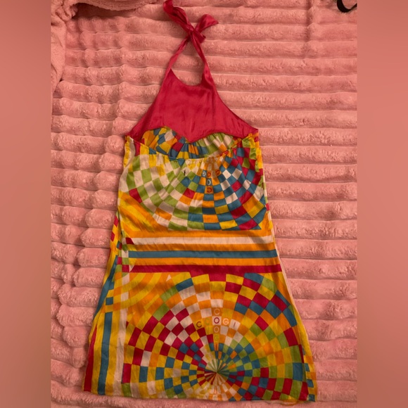 Coogi rainbow silk mini dress - Picture 3 of 6